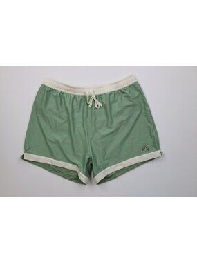 Tracksmith Mens Large Lined Mesh Running Van Cortlandt Grand Shorts Sage Green